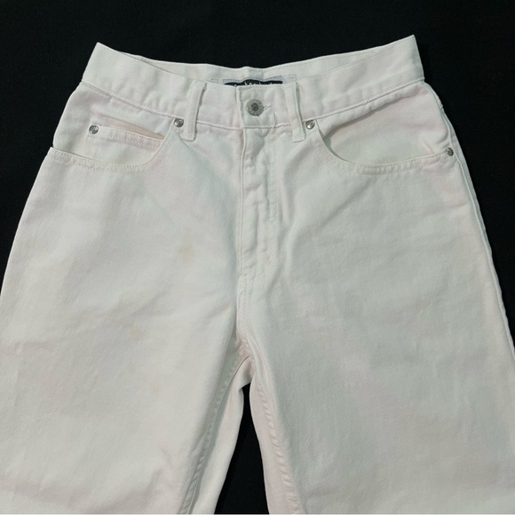 Anchor Blue Vintage 90s Y2k Baggy Skater White Denim Jean Pants 26 x 28 FLAWS - Picture 4 of 8